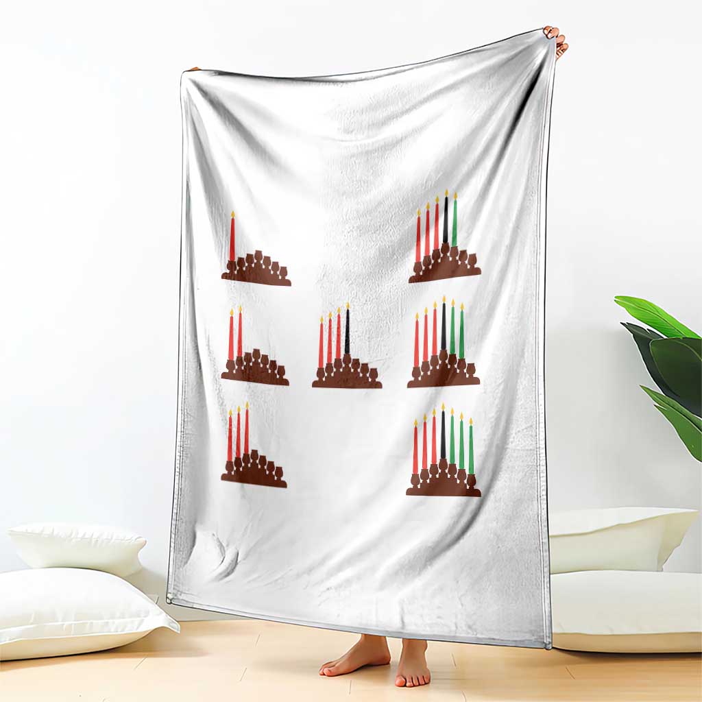 Kwanzaa Kinara Seven Candles African American Holiday Throw Blanket - Wonder Print Shop