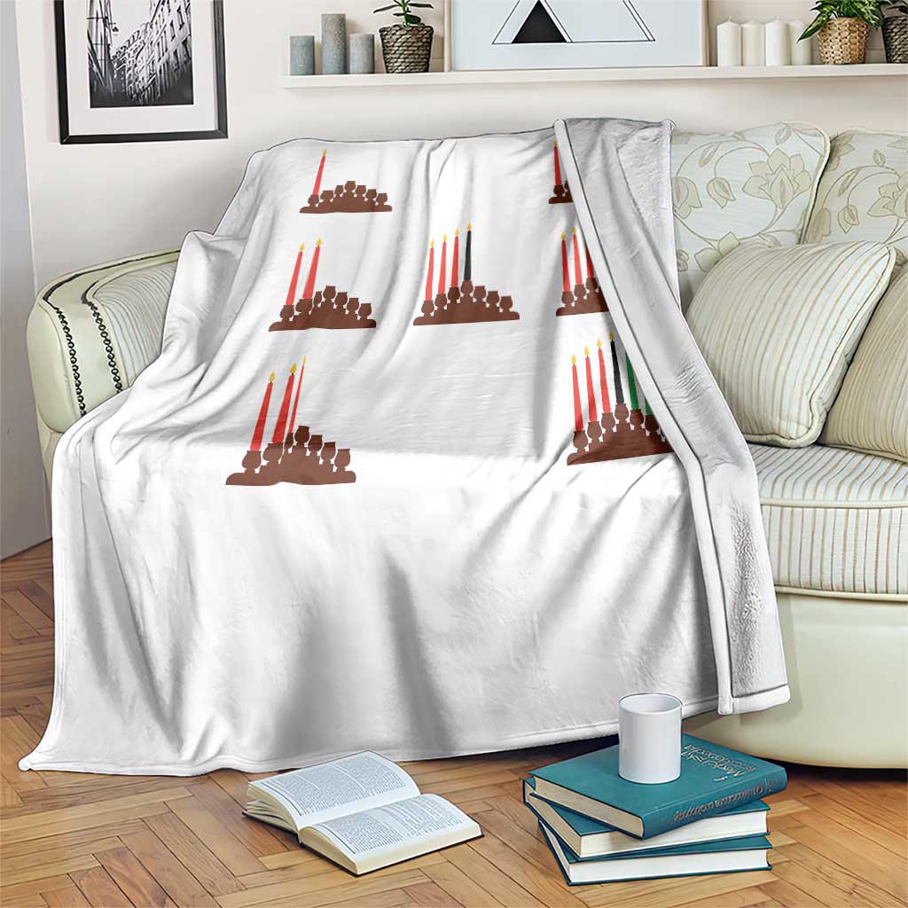 Kwanzaa Kinara Seven Candles African American Holiday Throw Blanket - Wonder Print Shop