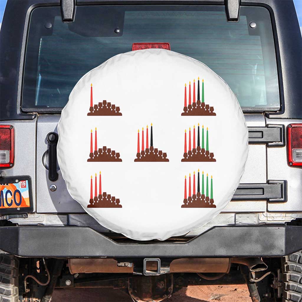 Kwanzaa Kinara Seven Candles African American Holiday Spare Tire Cover - Wonder Print Shop