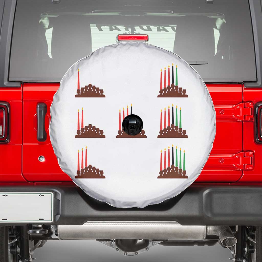 Kwanzaa Kinara Seven Candles African American Holiday Spare Tire Cover - Wonder Print Shop