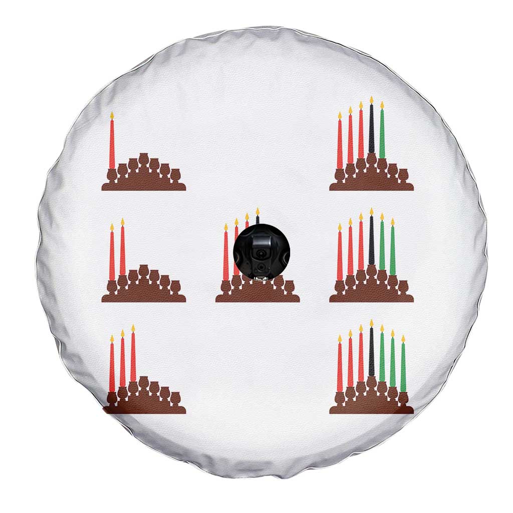 Kwanzaa Kinara Seven Candles African American Holiday Spare Tire Cover - Wonder Print Shop