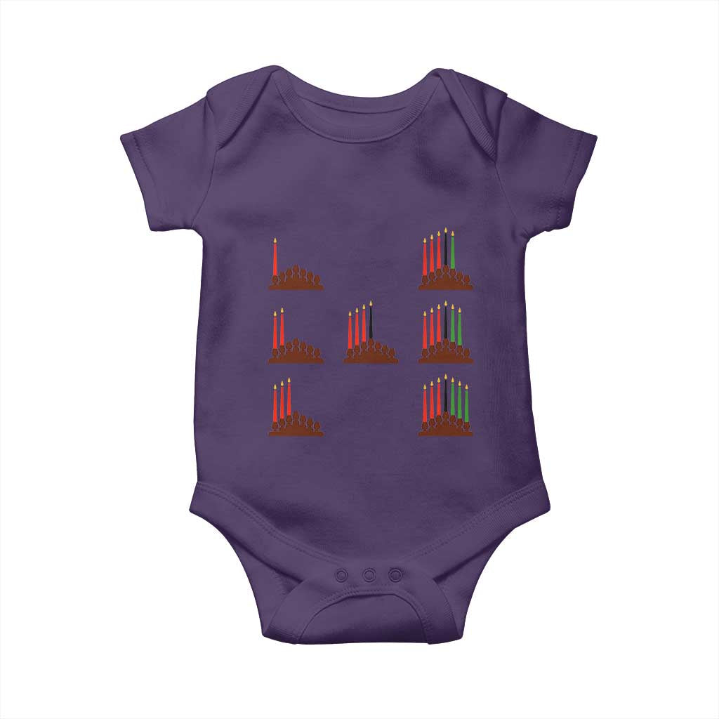 Kwanzaa Kinara Seven Candles African American Holiday Baby Onesie - Wonder Print Shop