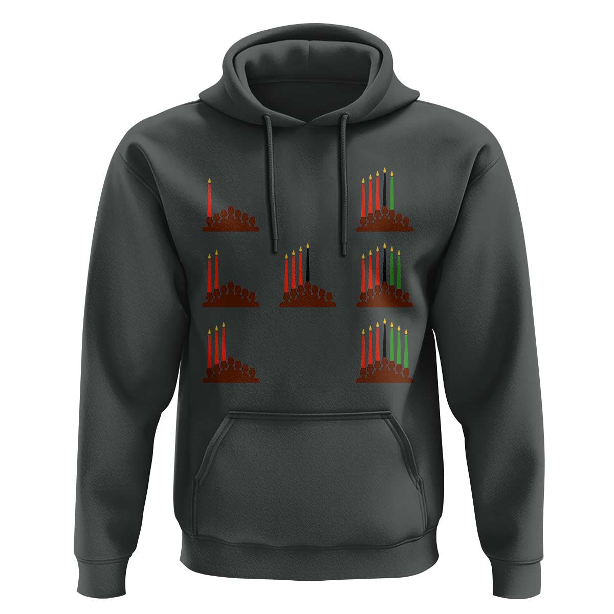 Kwanzaa Kinara Seven Candles African American Holiday Hoodie - Wonder Print Shop