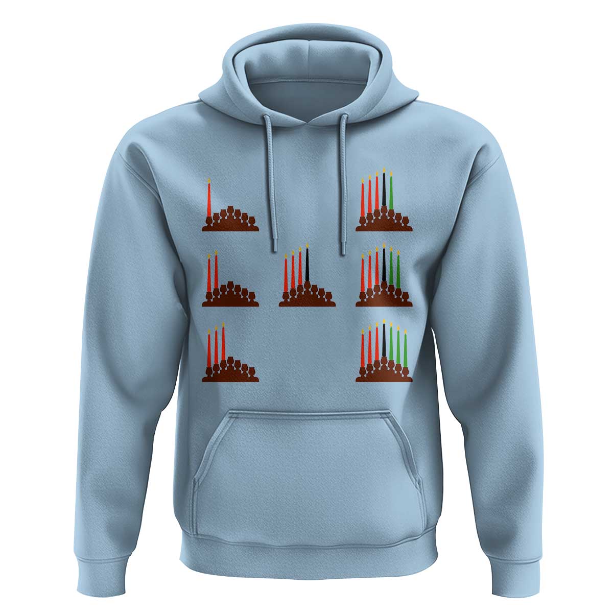 Kwanzaa Kinara Seven Candles African American Holiday Hoodie - Wonder Print Shop