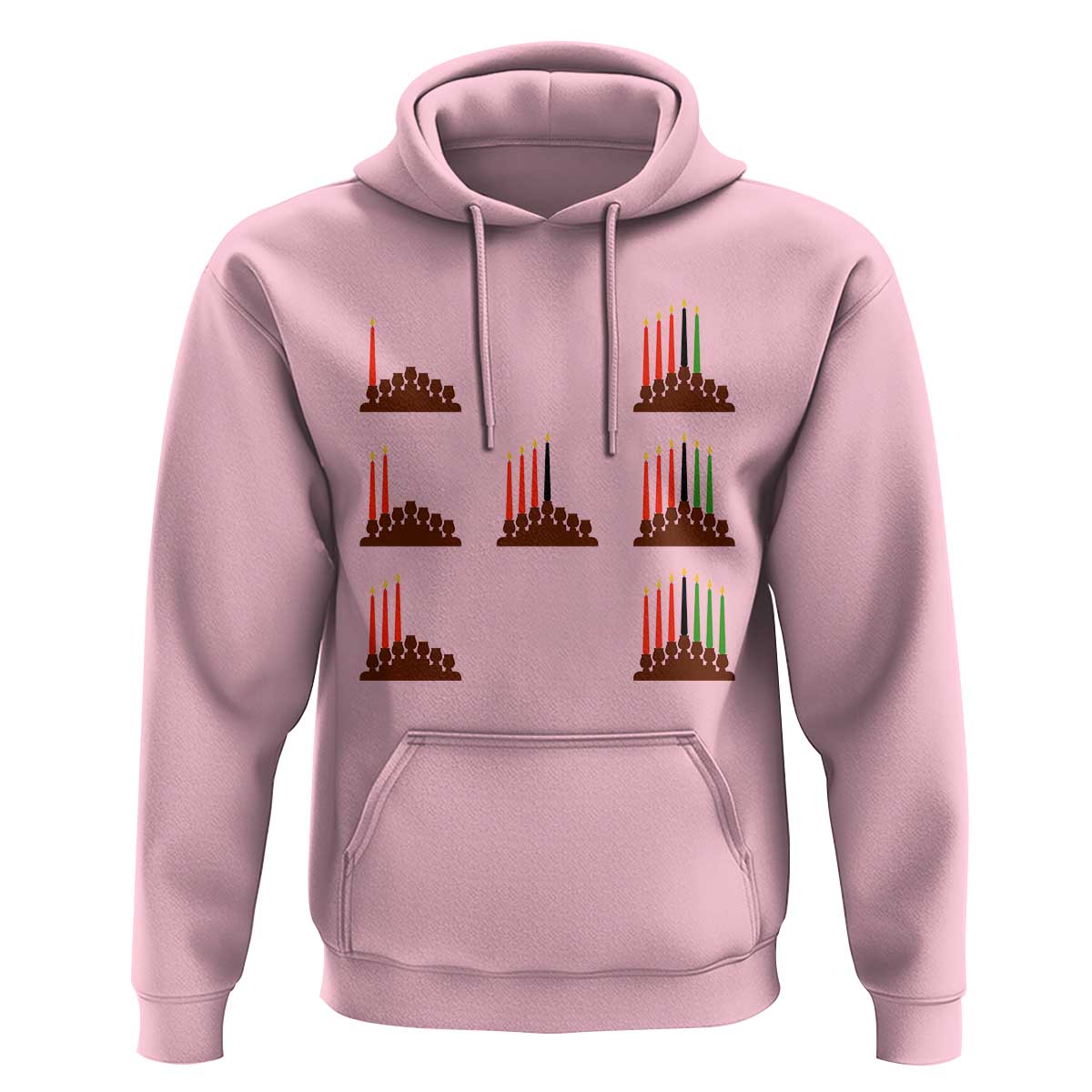 Kwanzaa Kinara Seven Candles African American Holiday Hoodie - Wonder Print Shop