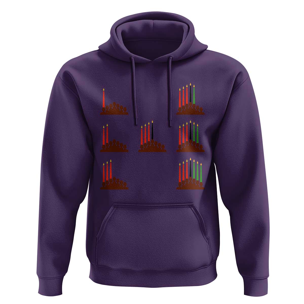 Kwanzaa Kinara Seven Candles African American Holiday Hoodie - Wonder Print Shop