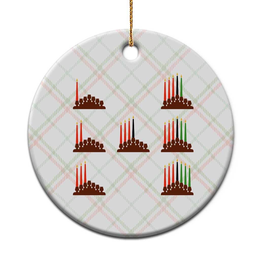 Kwanzaa Kinara Seven Candles African American Holiday Ceramic Ornament - Wonder Print Shop