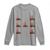 Kwanzaa Kinara Seven Candles African American Holiday Long Sleeve Shirt - Wonder Print Shop