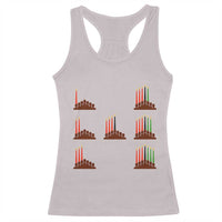 Kwanzaa Kinara Seven Candles African American Holiday Racerback Tank Top - Wonder Print Shop