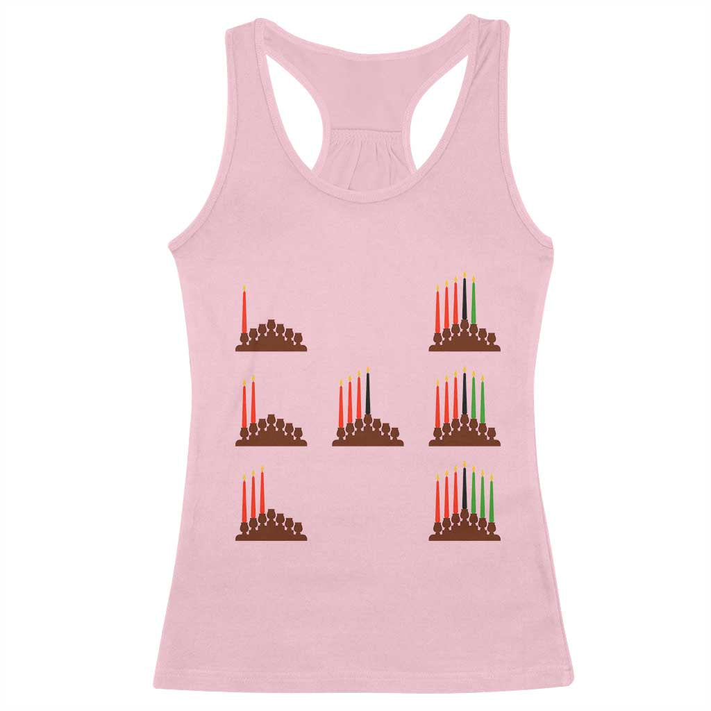 Kwanzaa Kinara Seven Candles African American Holiday Racerback Tank Top - Wonder Print Shop