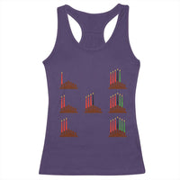 Kwanzaa Kinara Seven Candles African American Holiday Racerback Tank Top - Wonder Print Shop