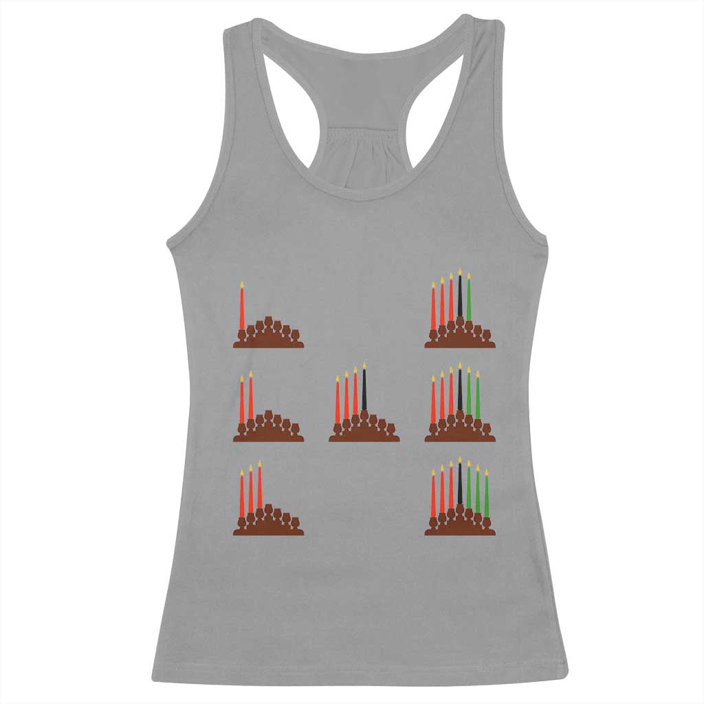 Kwanzaa Kinara Seven Candles African American Holiday Racerback Tank Top - Wonder Print Shop