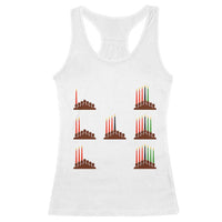Kwanzaa Kinara Seven Candles African American Holiday Racerback Tank Top - Wonder Print Shop