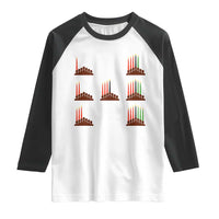 Kwanzaa Kinara Seven Candles African American Holiday Raglan Shirt - Wonder Print Shop