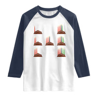 Kwanzaa Kinara Seven Candles African American Holiday Raglan Shirt - Wonder Print Shop