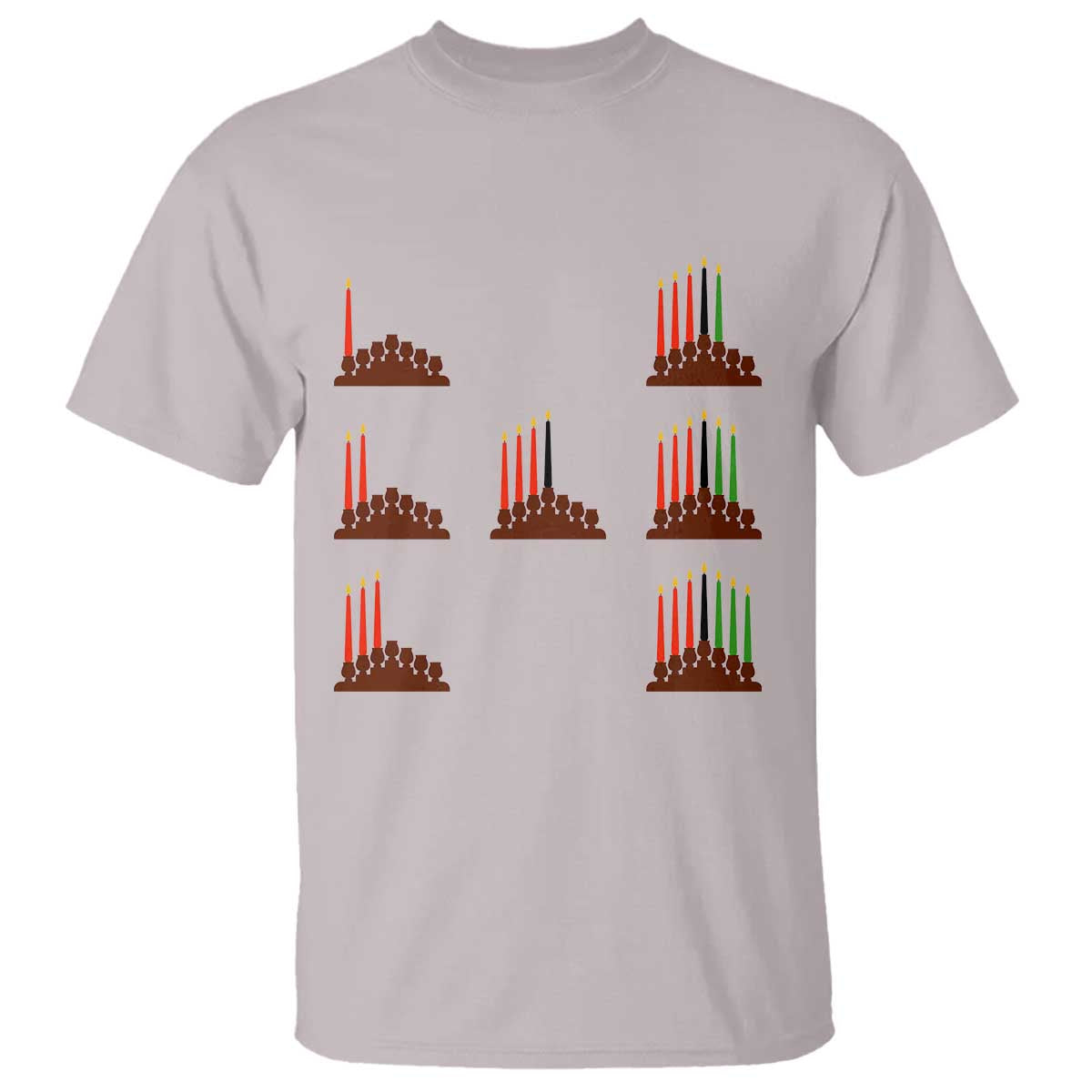 Kwanzaa Kinara Seven Candles African American Holiday T Shirt - Wonder Print Shop