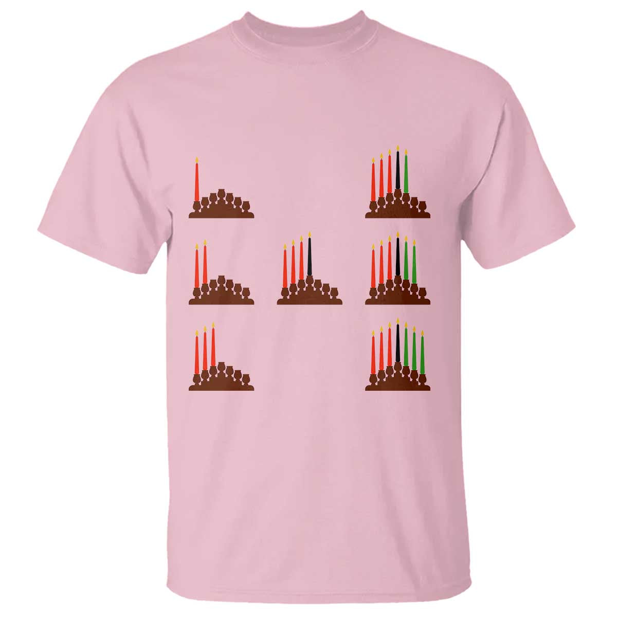 Kwanzaa Kinara Seven Candles African American Holiday T Shirt - Wonder Print Shop