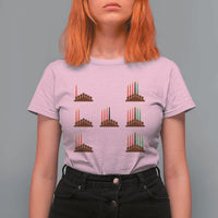 Kwanzaa Kinara Seven Candles African American Holiday T Shirt For Women - Wonder Print Shop