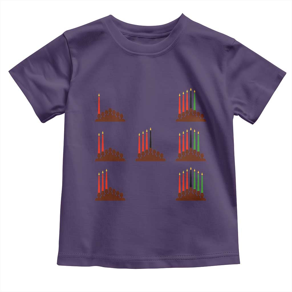 Kwanzaa Kinara Seven Candles African American Holiday Toddler T Shirt - Wonder Print Shop