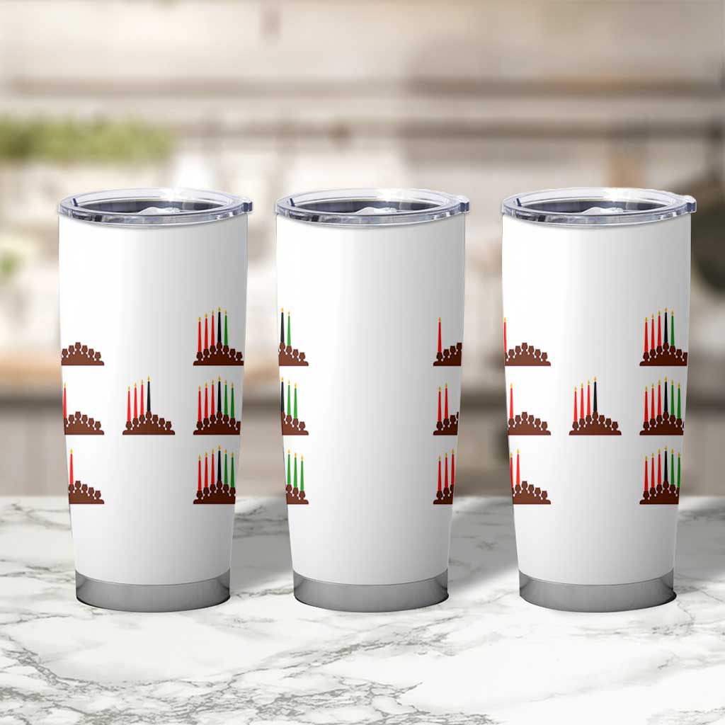 Kwanzaa Kinara Seven Candles African American Holiday Tumbler Cup - Wonder Print Shop