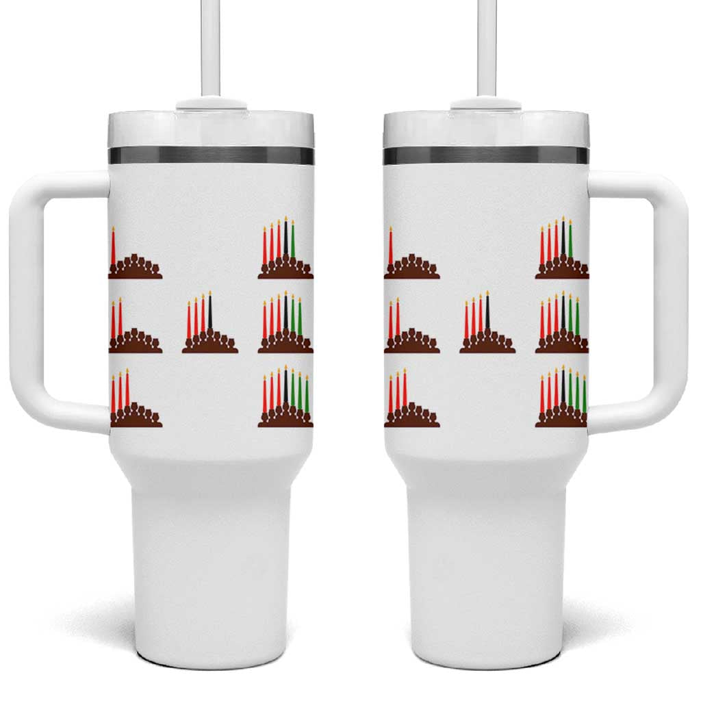 Kwanzaa Kinara Seven Candles African American Holiday Tumbler With Handle - Wonder Print Shop