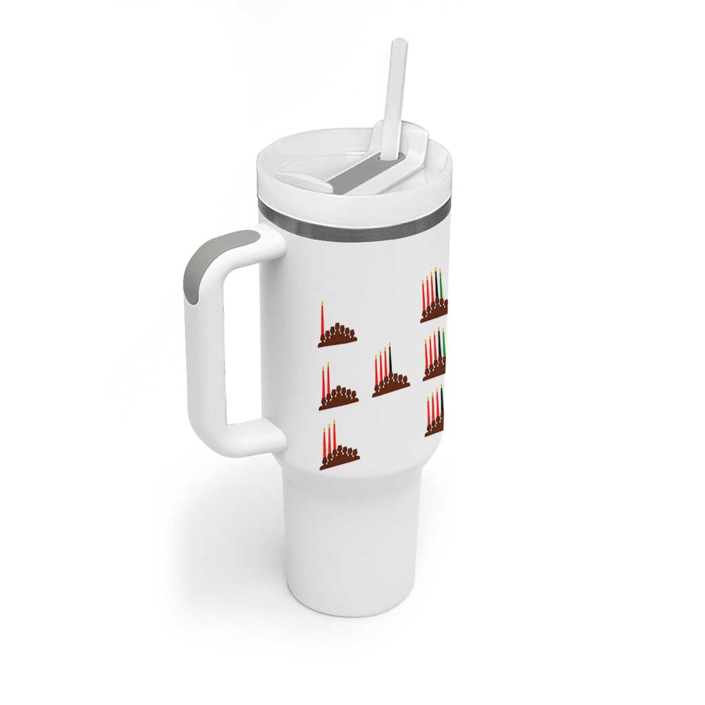 Kwanzaa Kinara Seven Candles African American Holiday Tumbler With Handle - Wonder Print Shop