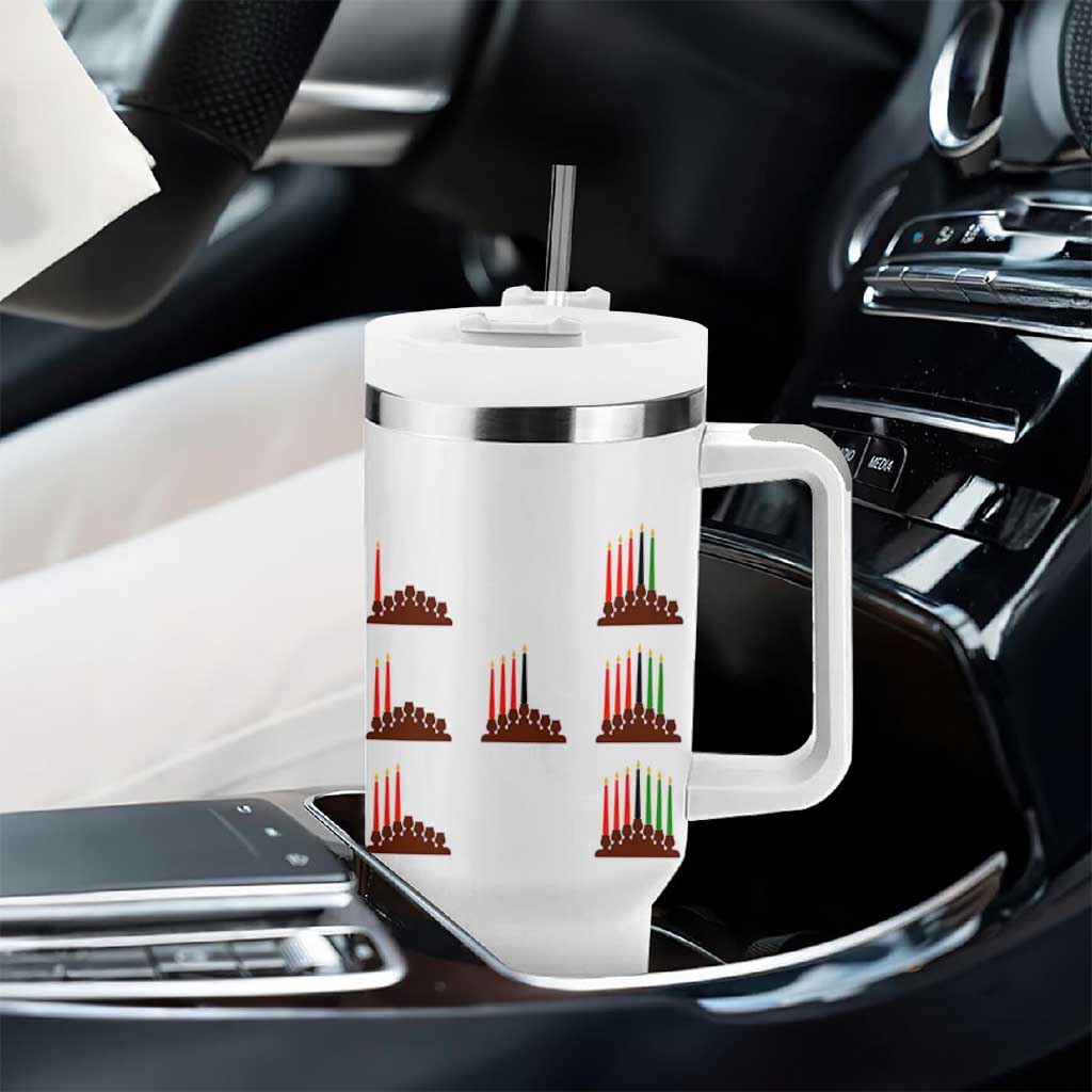 Kwanzaa Kinara Seven Candles African American Holiday Tumbler With Handle - Wonder Print Shop