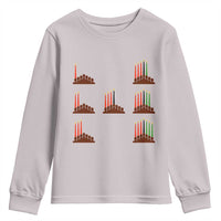 Kwanzaa Kinara Seven Candles African American Holiday Youth Sweatshirt - Wonder Print Shop