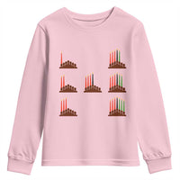 Kwanzaa Kinara Seven Candles African American Holiday Youth Sweatshirt - Wonder Print Shop