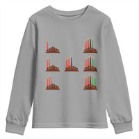 Kwanzaa Kinara Seven Candles African American Holiday Youth Sweatshirt - Wonder Print Shop