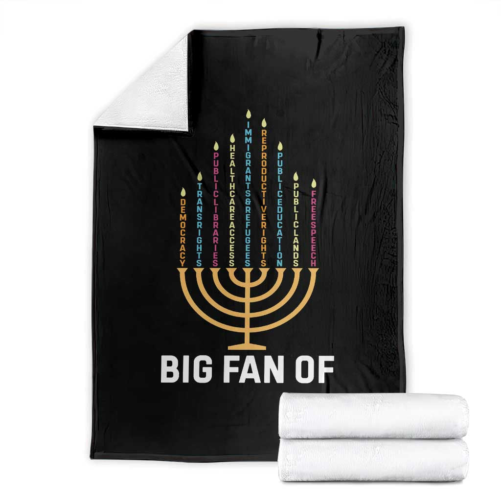 Hanukkah Human Rights Throw Blanket Big Fan Of  Democracy Immigrants And Refugees - Wonder Print Shop