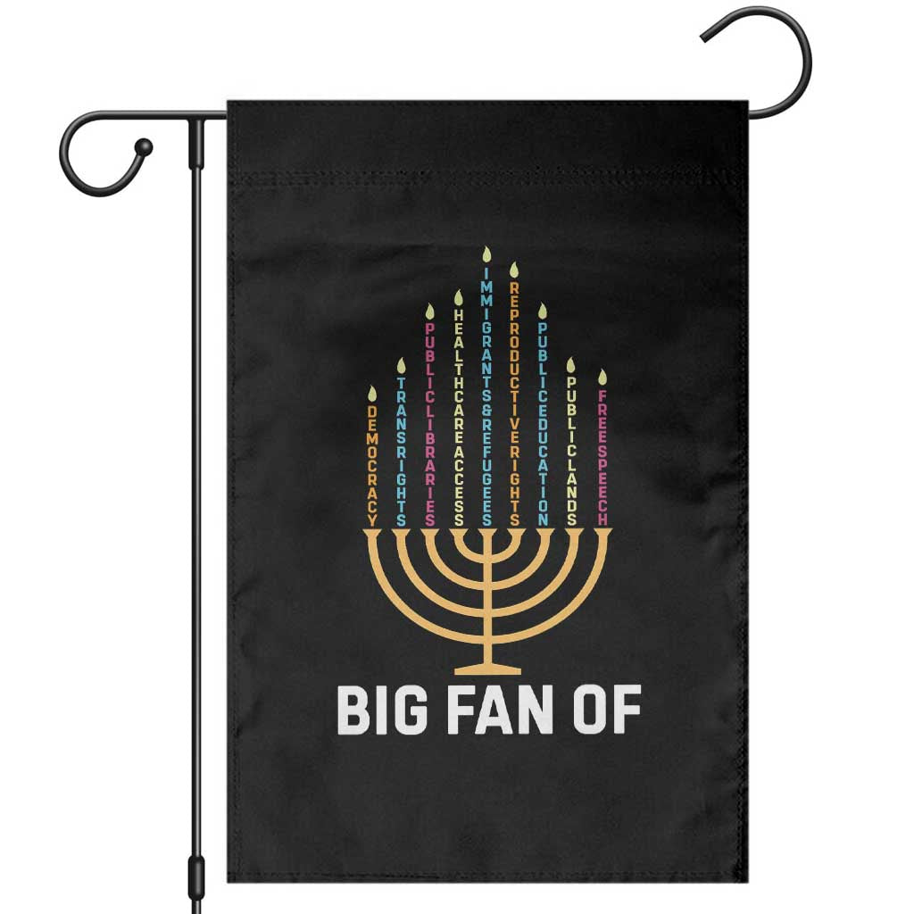 Hanukkah Human Rights Garden Flag Big Fan Of  Democracy Immigrants And Refugees - Wonder Print Shop