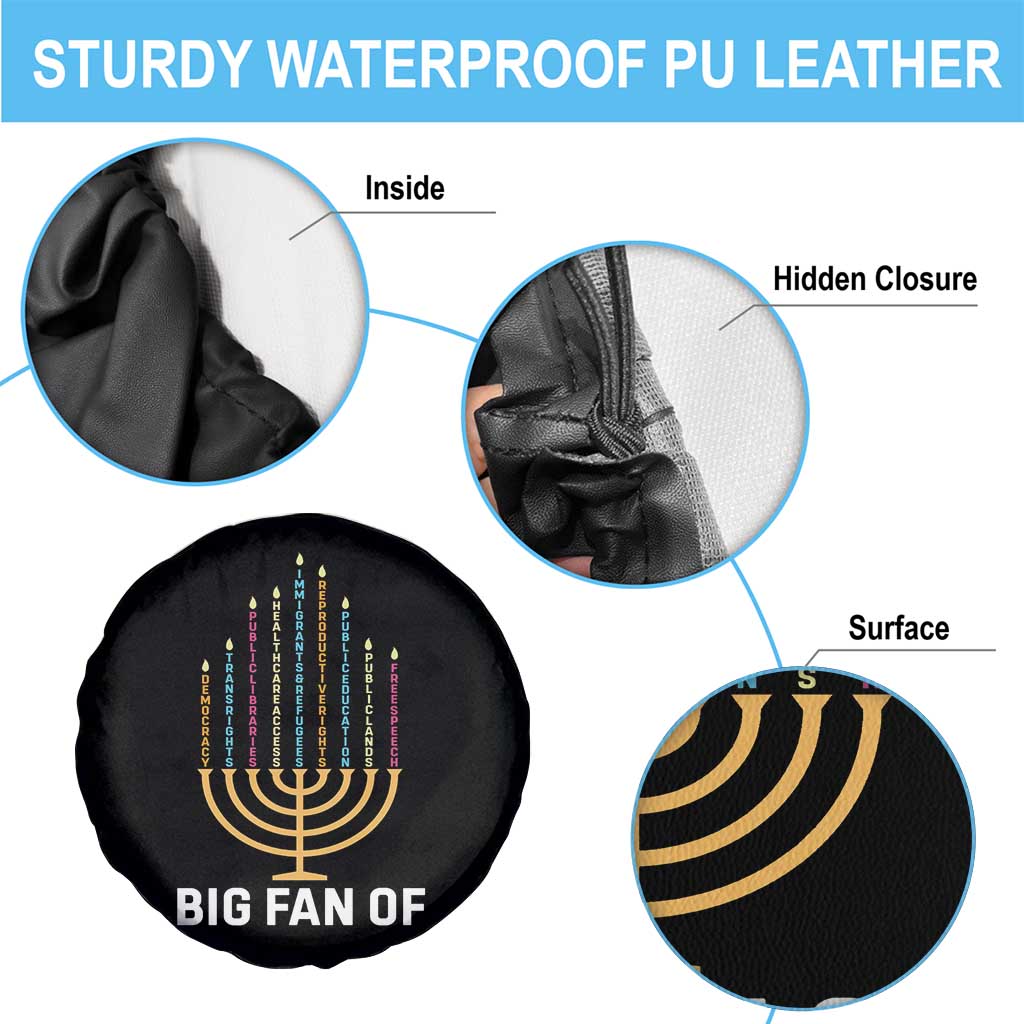 Hanukkah Human Rights Spare Tire Cover Big Fan Of  Democracy Immigrants And Refugees - Wonder Print Shop