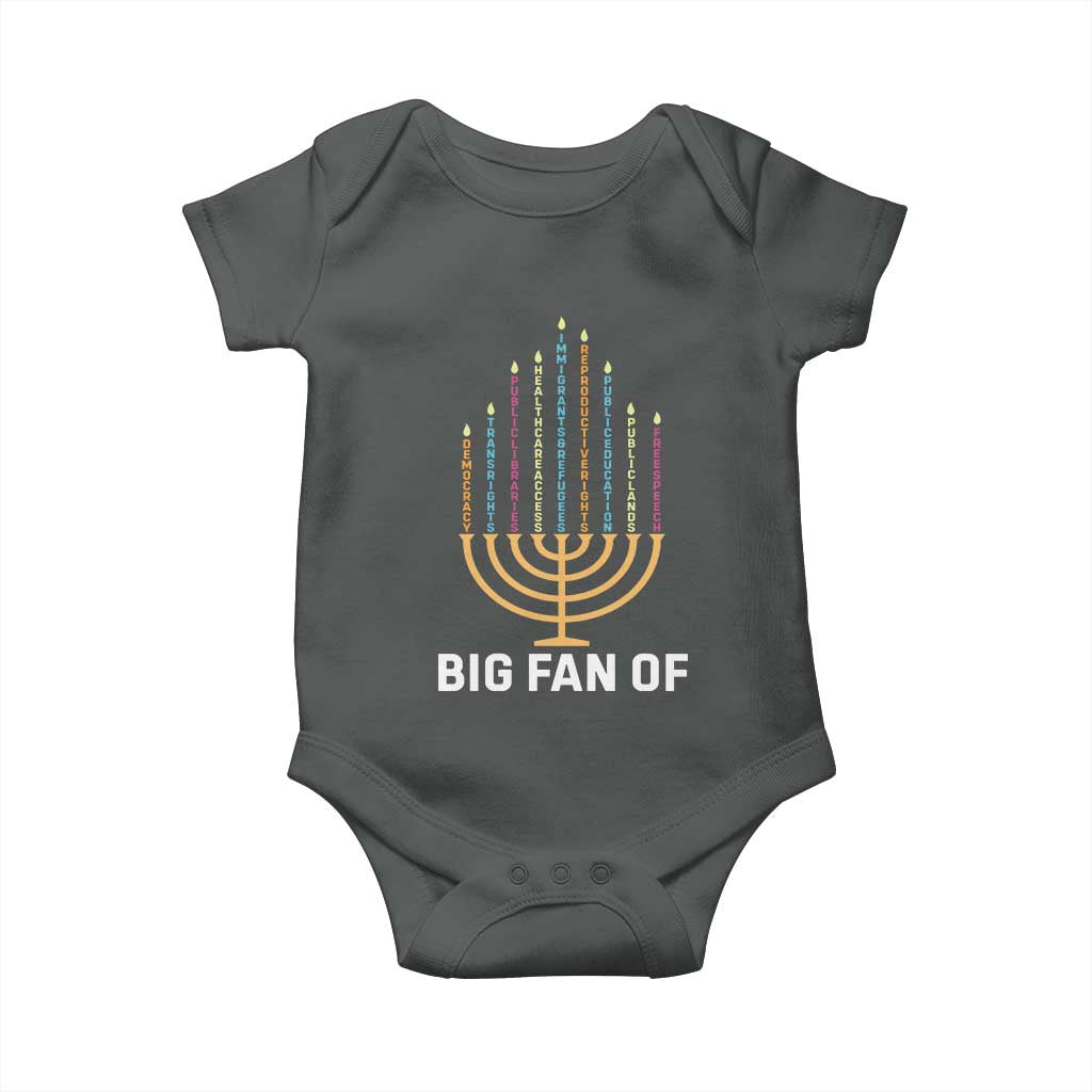 Hanukkah Human Rights Baby Onesie Big Fan Of  Democracy Immigrants And Refugees - Wonder Print Shop