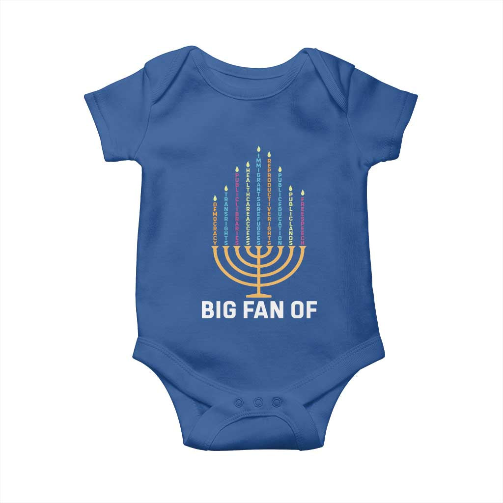 Hanukkah Human Rights Baby Onesie Big Fan Of  Democracy Immigrants And Refugees - Wonder Print Shop