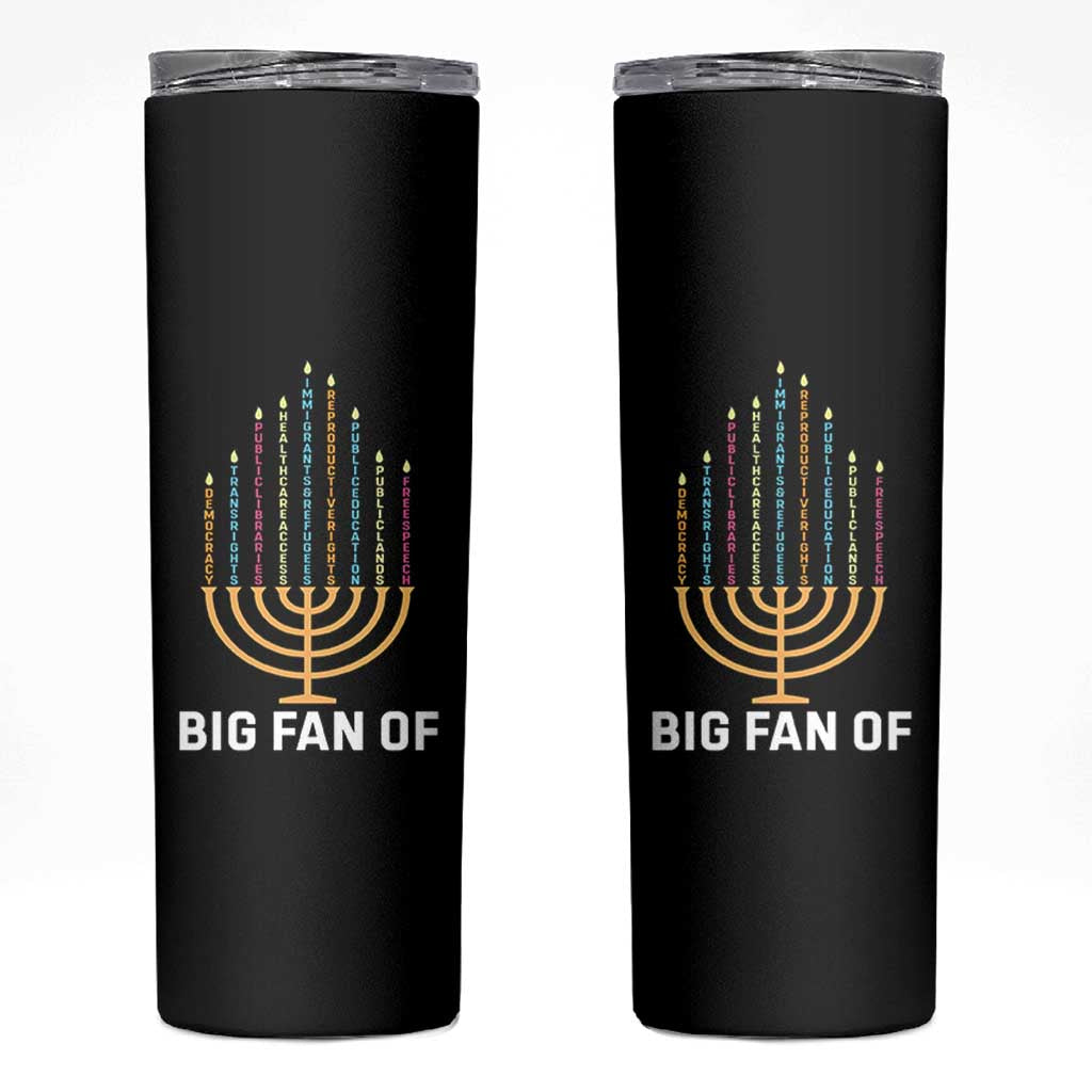 Hanukkah Human Rights Skinny Tumbler Big Fan Of  Democracy Immigrants And Refugees - Wonder Print Shop