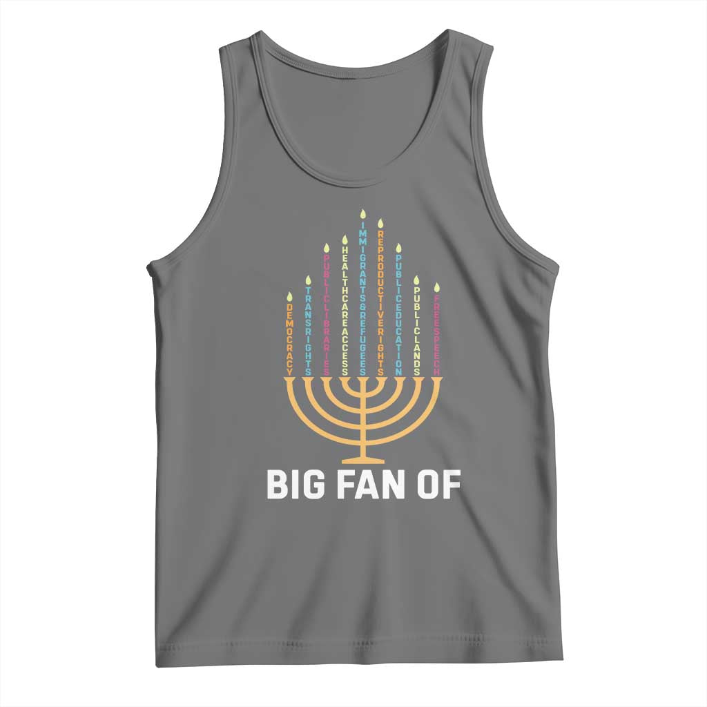 Hanukkah Human Rights Tank Top Big Fan Of  Democracy Immigrants And Refugees - Wonder Print Shop