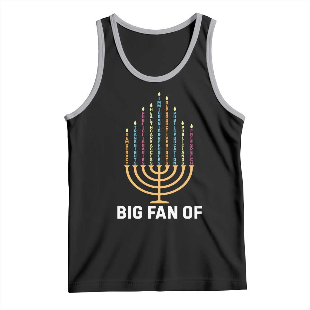 Hanukkah Human Rights Tank Top Big Fan Of  Democracy Immigrants And Refugees - Wonder Print Shop