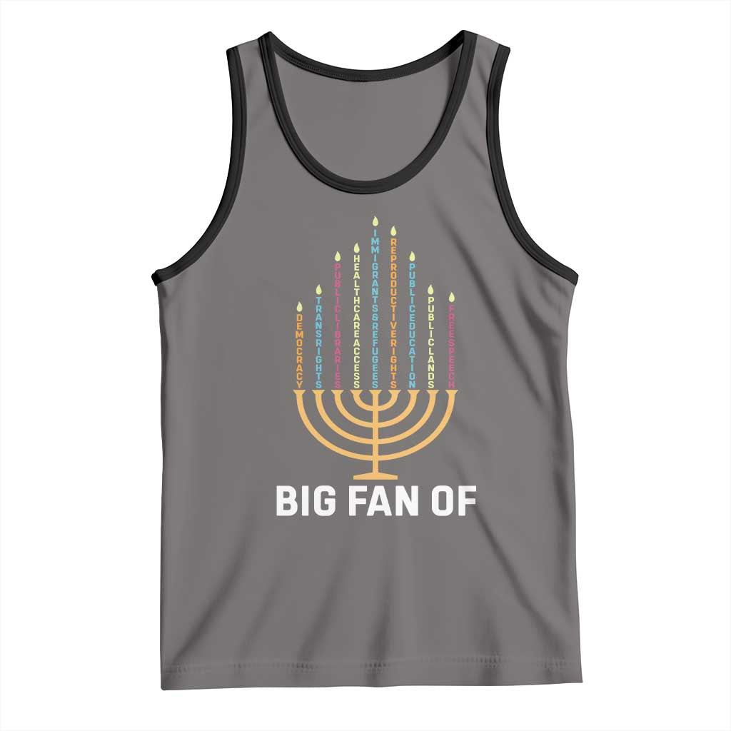Hanukkah Human Rights Tank Top Big Fan Of  Democracy Immigrants And Refugees - Wonder Print Shop