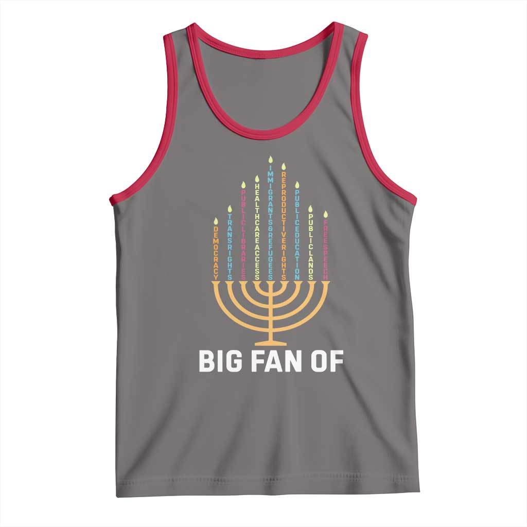 Hanukkah Human Rights Tank Top Big Fan Of  Democracy Immigrants And Refugees - Wonder Print Shop