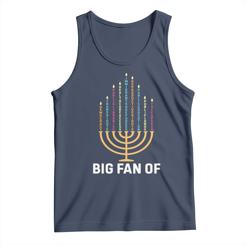 Hanukkah Human Rights Tank Top Big Fan Of  Democracy Immigrants And Refugees - Wonder Print Shop