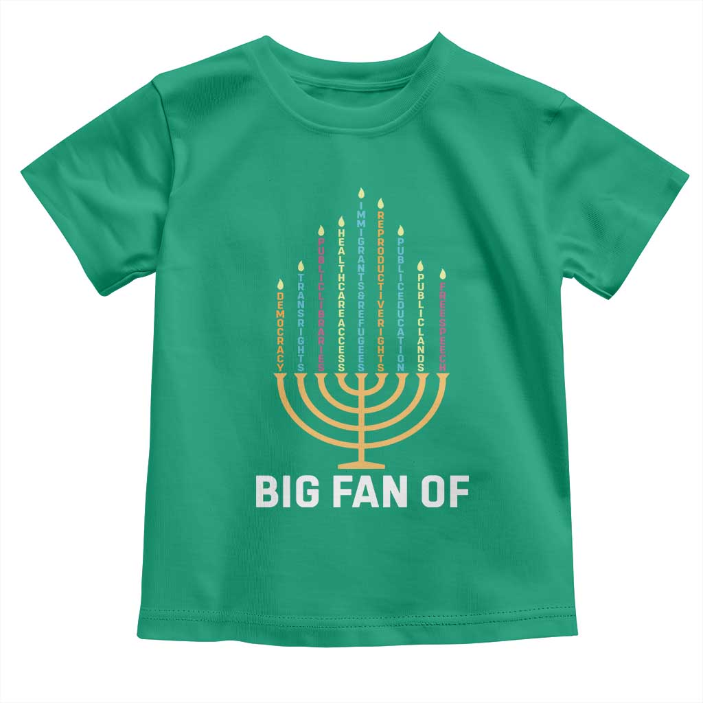 Hanukkah Human Rights Toddler T Shirt Big Fan Of  Democracy Immigrants And Refugees - Wonder Print Shop