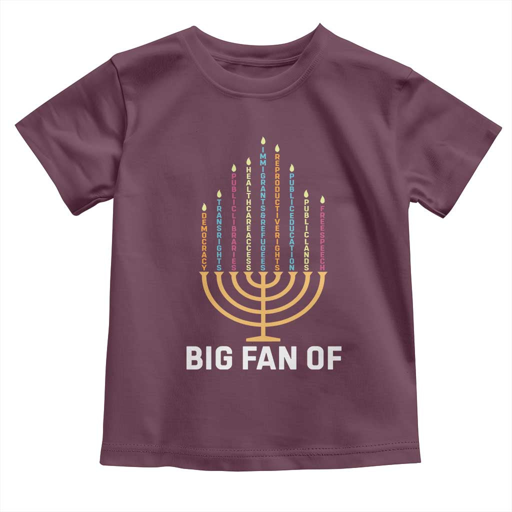 Hanukkah Human Rights Toddler T Shirt Big Fan Of  Democracy Immigrants And Refugees - Wonder Print Shop