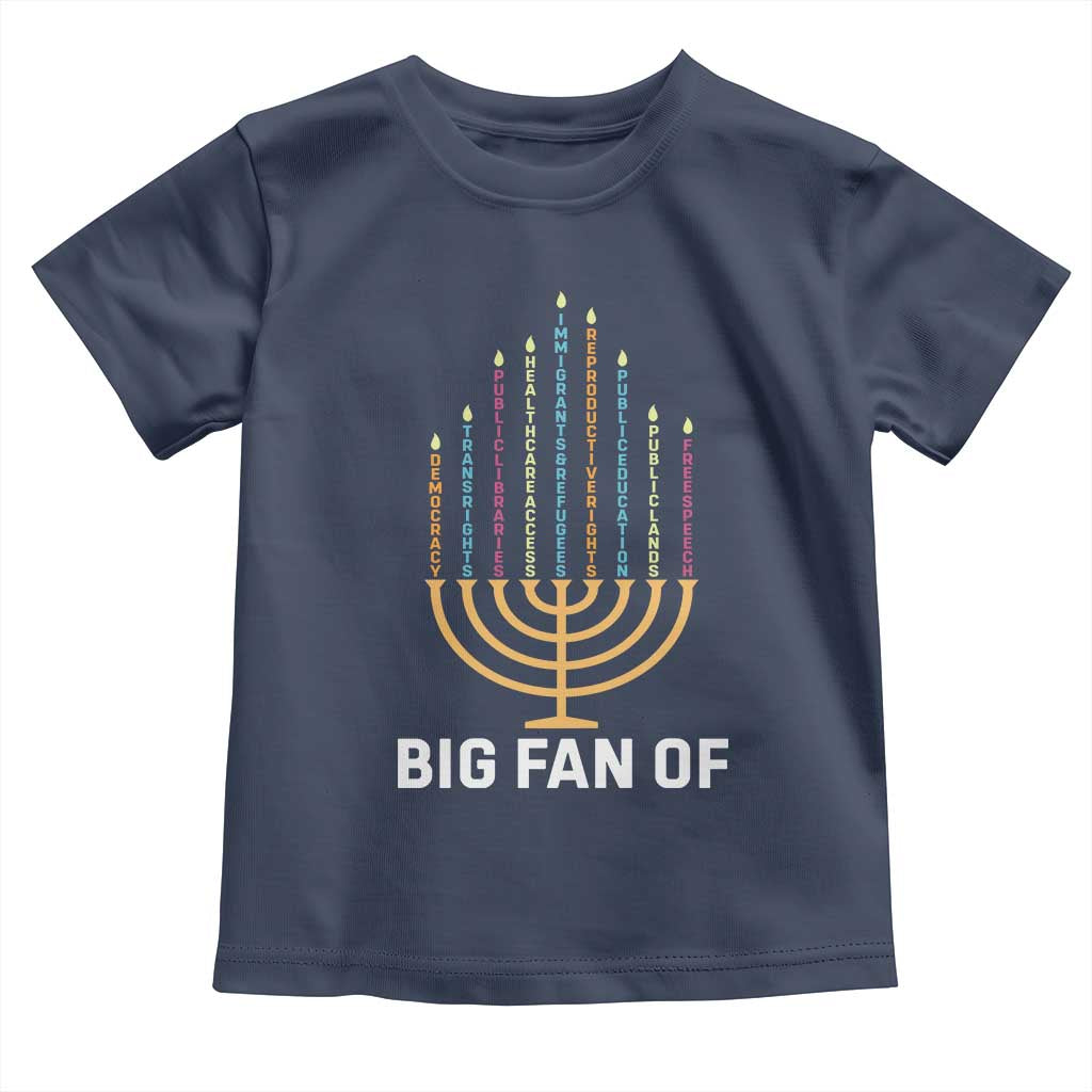 Hanukkah Human Rights Toddler T Shirt Big Fan Of  Democracy Immigrants And Refugees - Wonder Print Shop