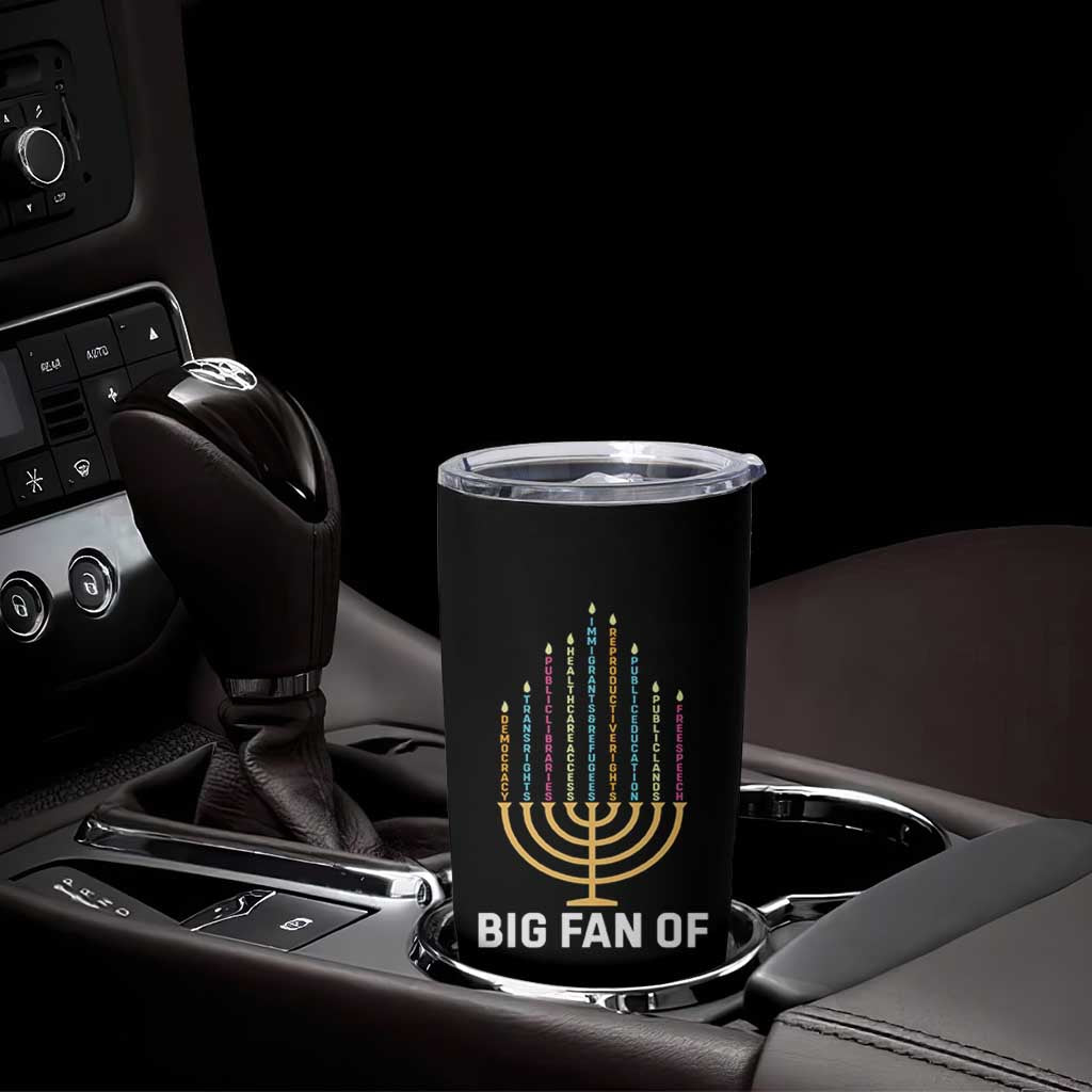Hanukkah Human Rights Tumbler Cup Big Fan Of  Democracy Immigrants And Refugees - Wonder Print Shop