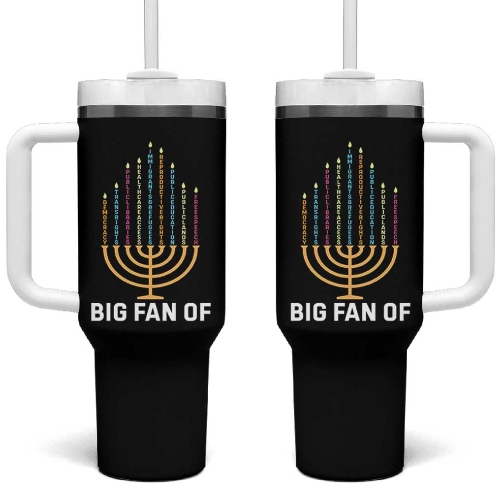 Hanukkah Human Rights Tumbler With Handle Big Fan Of  Democracy Immigrants And Refugees - Wonder Print Shop