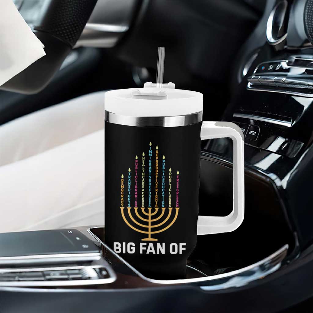 Hanukkah Human Rights Tumbler With Handle Big Fan Of  Democracy Immigrants And Refugees - Wonder Print Shop