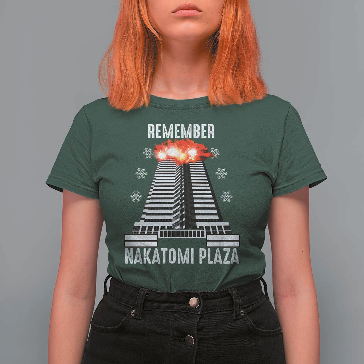 Remember Nakatomi Plaza T Shirt For Women Christmas Party 1988 Movie - Wonder Print Shop