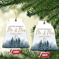 Personalized First Christmas As Mr & Mrs Christmas Ornament Custom Name Couple 2024 - Wonder Print Shop