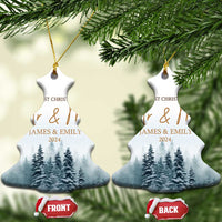 Personalized First Christmas As Mr & Mrs Christmas Ornament Custom Name Couple 2024 - Wonder Print Shop